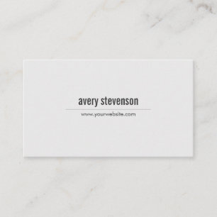 Carte De Visite Professionnel Moderne Simple Gris Léger Minimalist
