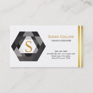 Carte De Visite Professionnel Moderne Simple Logo simple Hexagon