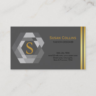 Carte De Visite Professionnel Moderne Simple Logo simple Hexagon