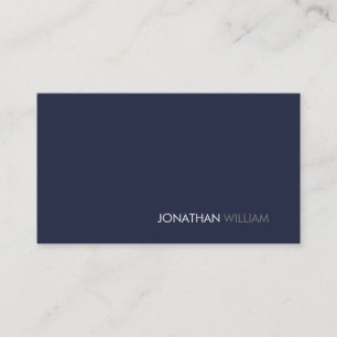 Carte De Visite Professionnel Moderne Simple Marine Bleu Minimalis