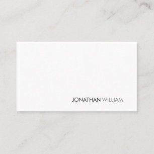 Carte De Visite Professionnel Moderne Simple Minimaliste Blanc