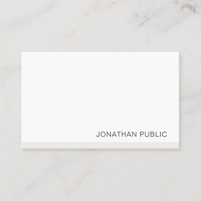 Carte De Visite Professionnel Moderne Simple Modèle élégant (Devant)