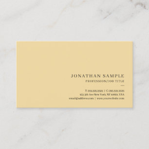 Carte De Visite Professionnel Moderne Simple Modèle Élégant Or