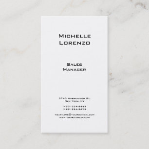 Carte De Visite Professionnel Moderne Simple Noir & Blanc