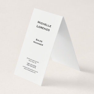 Carte De Visite Professionnel Moderne Simple Noir & Blanc