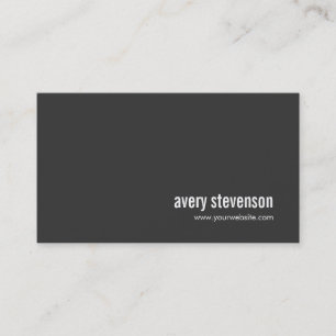 Carte De Visite Professionnel Moderne Simple Noir Minimaliste 2