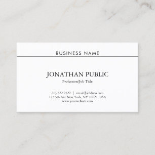 Carte De Visite Professionnel Moderne Tendance Élégant Simple