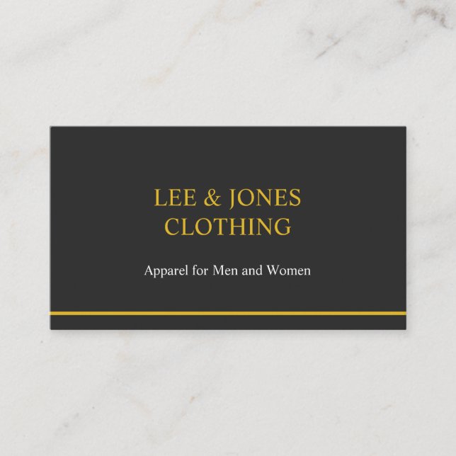 Carte De Visite professionnel noir (Devant)