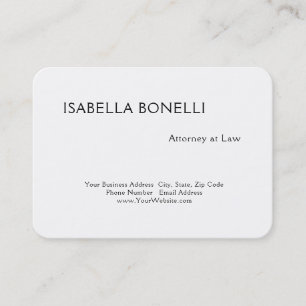 Carte De Visite Professionnel Noir Blanc Minimaliste Plat Créatif