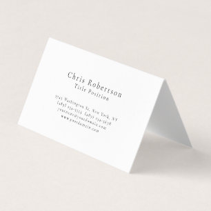 Carte De Visite Professionnel Noir Blanc Moderne Simple