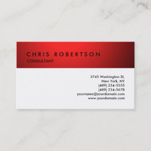 Carte de visite professionnel noir blanc rouge