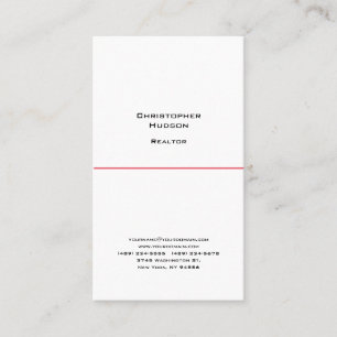 Carte De Visite Professionnel Noir Blanc Simple Immobilier simple