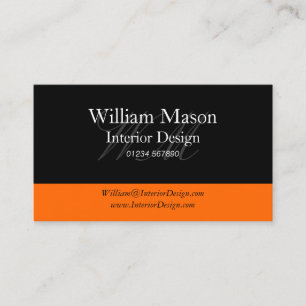 Carte de visite professionnel noir et orange