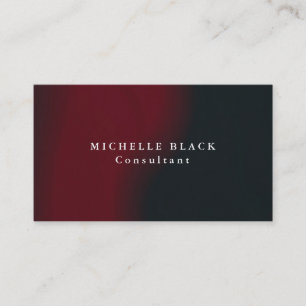 Carte De Visite Professionnel noir rouge élégant simple à la mode
