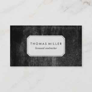 Carte De Visite Professionnel noir rustique
