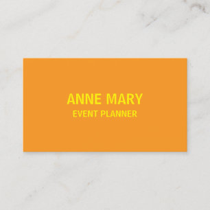 Carte De Visite Professionnel Orange Néon Jaune Coloré Moderne