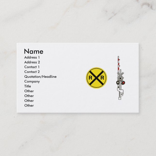 Carte De Visite Professionnel ou Railfan de chemin de fer (Devant)
