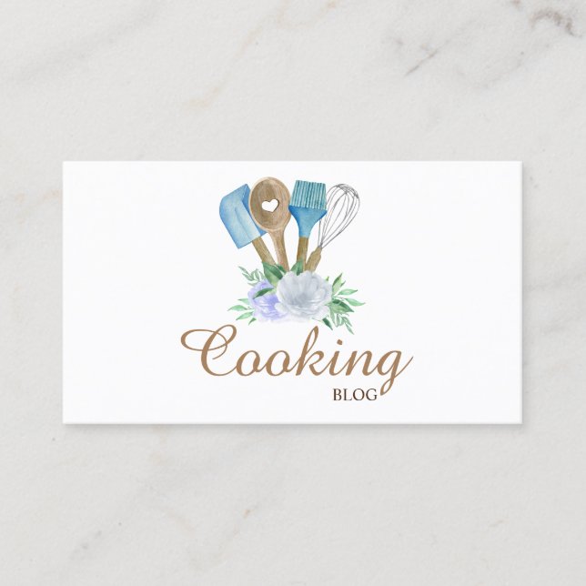 Carte De Visite Professionnel, Outils à main de boulangerie, Fleur (Devant)