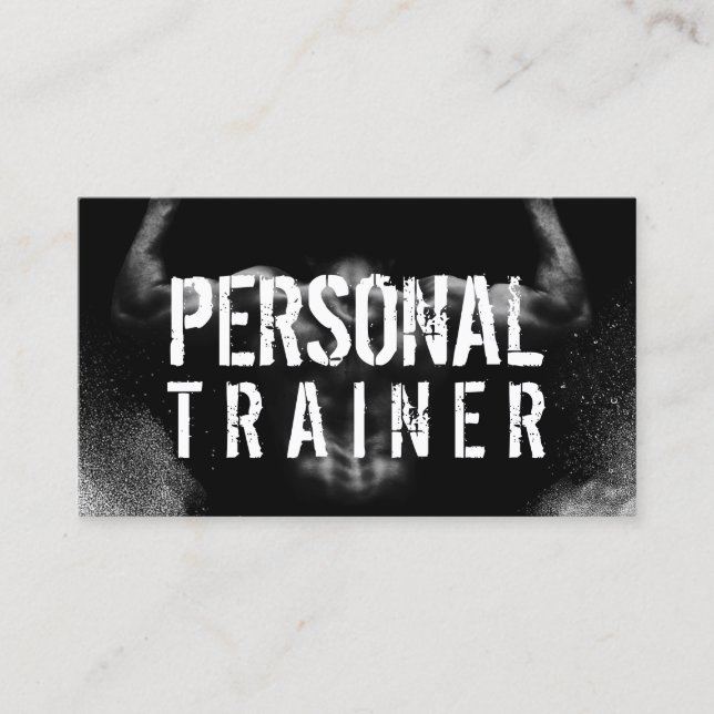 Carte De Visite Professionnel personnel de culturiste d'entraîneur (Devant)