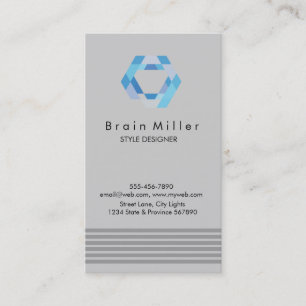 Carte De Visite Professionnel Plain Élégant Moderne Simple Hexagon