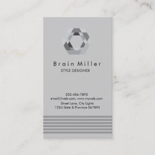 Carte De Visite Professionnel Plain Élégant Moderne Simple Hexagon