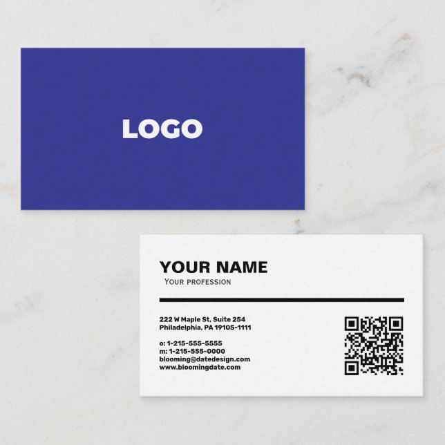 Carte de visite professionnel pour Entrepreneur (Devant / Derrière)