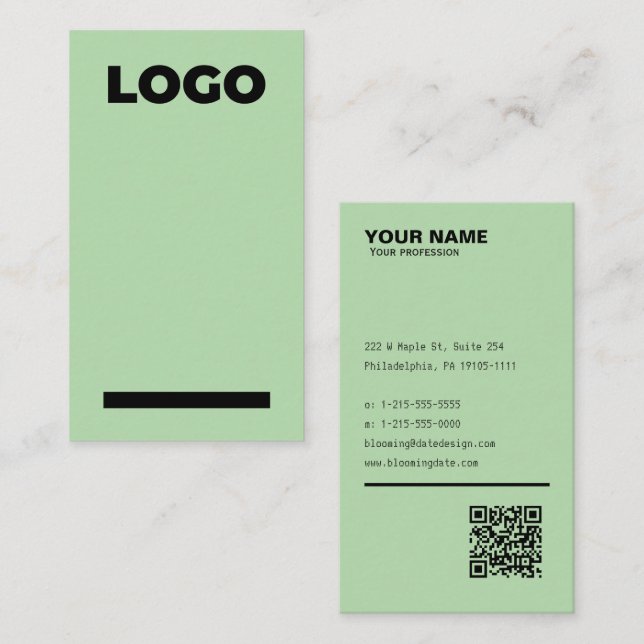 Carte de visite professionnel pour l'entrepreneur  (Devant / Derrière)