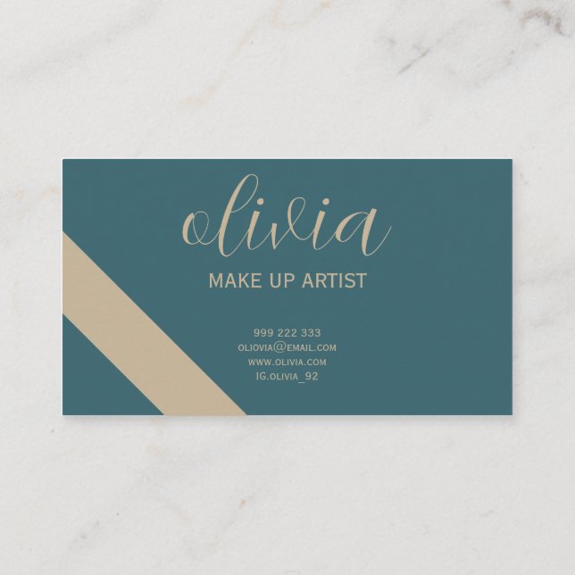 Carte de visite professionnel pour maquillage (Dos)