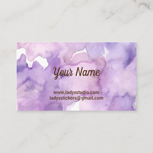 Carte de visite professionnel Purple Lavender (Dos)
