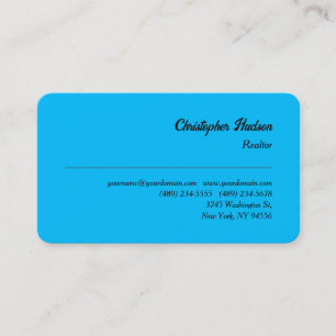 Carte De Visite Professionnel Réaltor Immobilier Sky Blue
