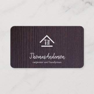 Carte De Visite Professionnel Réparation de Maison Moderne Menuisi