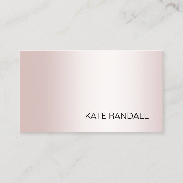 Carte de visite professionnel Rose moderne simple (Devant)