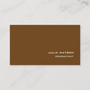 Carte De Visite Professionnel Sepia Brown Moderne Style tendance