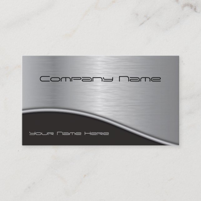 Carte de visite professionnel Silver et Black (Devant)