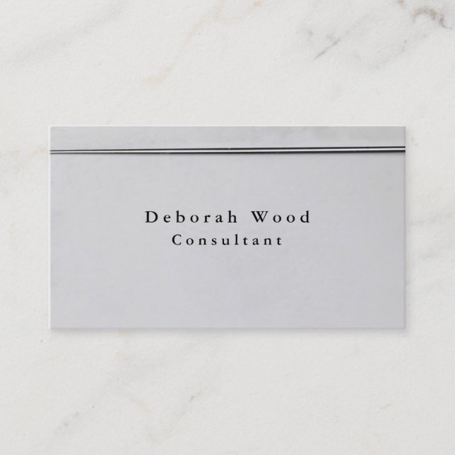 Carte De Visite Professionnel Silver Grey Moderne Créatif tendance (Devant)