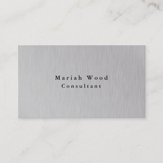 Carte De Visite Professionnel Silver Grey Moderne Creative (Devant)