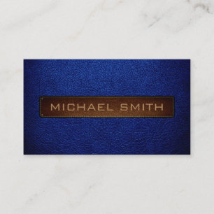Carte De Visite Professionnel simili cuir bleu de l'Armée de l'Ai