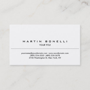 Carte de visite professionnel simple