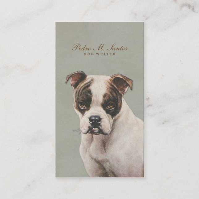 Carte De Visite Professionnel simple animal de chien de cool (Devant)