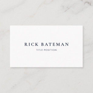 Carte De Visite Professionnel Simple Bleu Foncé