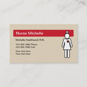 Carte De Visite Professionnel simple d'infirmier autorisé