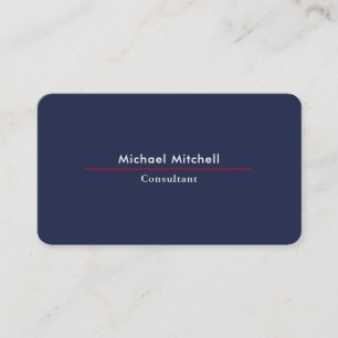 Carte De Visite Professionnel Simple Elegant Bleu Moderne Minimali