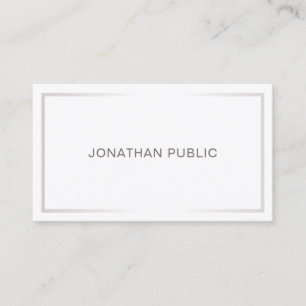 Carte De Visite Professionnel Simple Elégant Design Moderne Plain