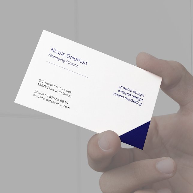 Carte De Visite Professionnel simple élégant entreprise plain indi (Créateur téléchargé)