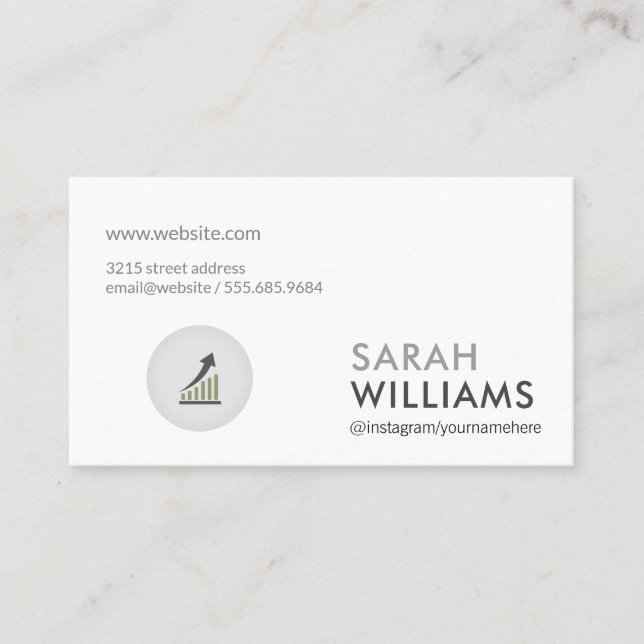 Carte De Visite Professionnel simple | Entreprise marketing (Devant)