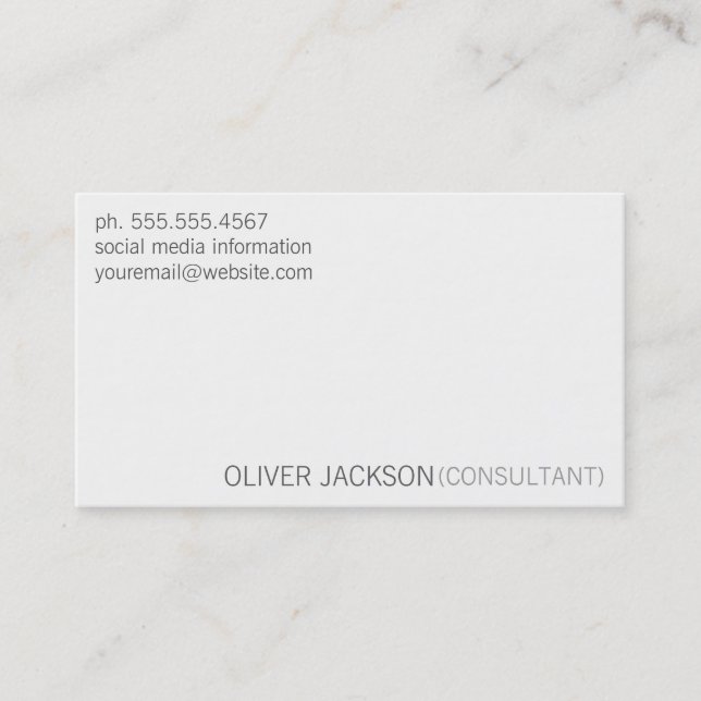Carte De Visite Professionnel simple et propre (Devant)