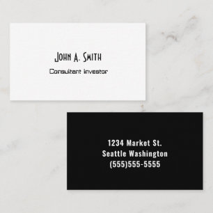 Carte de visite professionnel simple - minimaliste