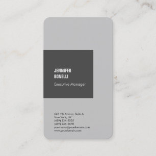 Carte De Visite Professionnel simple minimaliste moderne gris tend