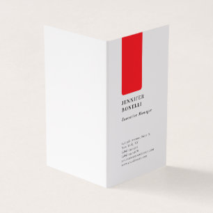 Carte De Visite Professionnel simple minimaliste moderne rouge bla