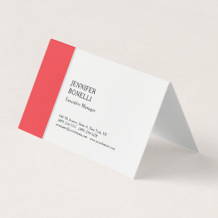 Carte De Visite Professionnel simple minimaliste moderne rouge bla